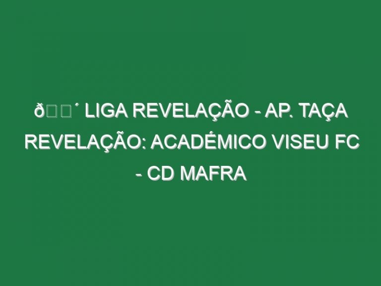 Liga Revela O Ap Ta A Revela O Acad Mico Viseu Fc Cd Mafra