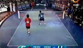 Messi & Tevez VS Maradona & Enzo