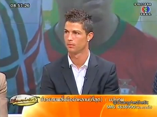 Cristiano Ronaldo tem aparição mirabulante na TV tailandesa