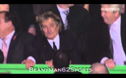 Rod Stewart chora vitória do Celtic