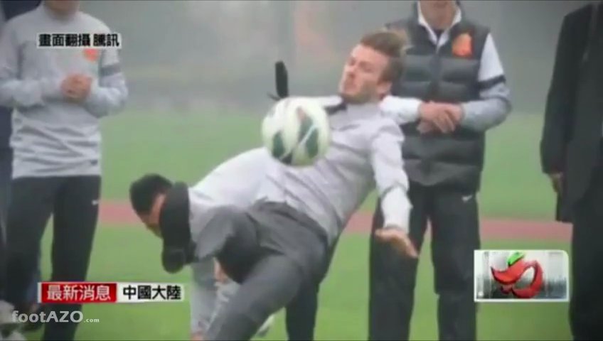 O trambulhão de Beckham na China