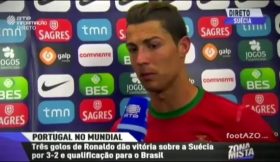 Cristiano Ronaldo – “Flash Interview” após o Suécia 2 Portugal 3