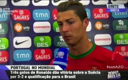 Cristiano Ronaldo – “Flash Interview” após o Suécia 2 Portugal 3