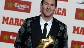 Messi recebe 3ª Bota de Ouro consecutiva