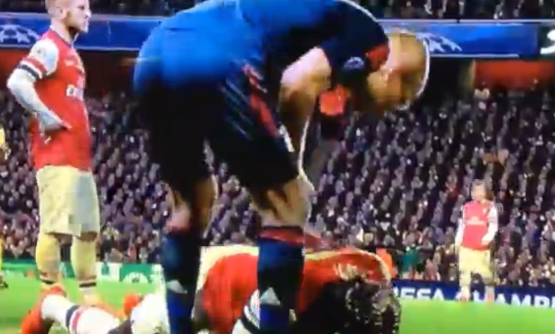 A cuspidela de Robben em Sagna