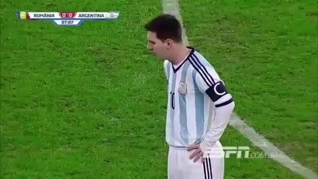 Messi vomita na Roménia