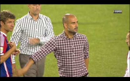 Mau perder? Guardiola recusa cumprimento no final do amigável entre as estrelas da MLS e o Bayern