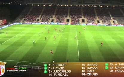 Reveja o golo do Braga contra o Rio Ave onde 11 jogadores tocaram na bola antes do golo