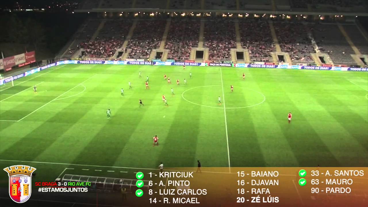 Reveja o golo do Braga contra o Rio Ave onde 11 jogadores tocaram na bola antes do golo