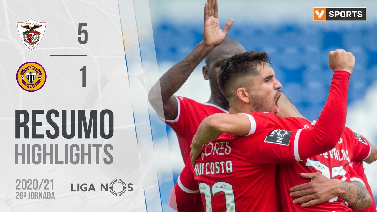 Highlights | Resumo: Santa Clara 5-1 CD Nacional (Liga 20/21 #26)