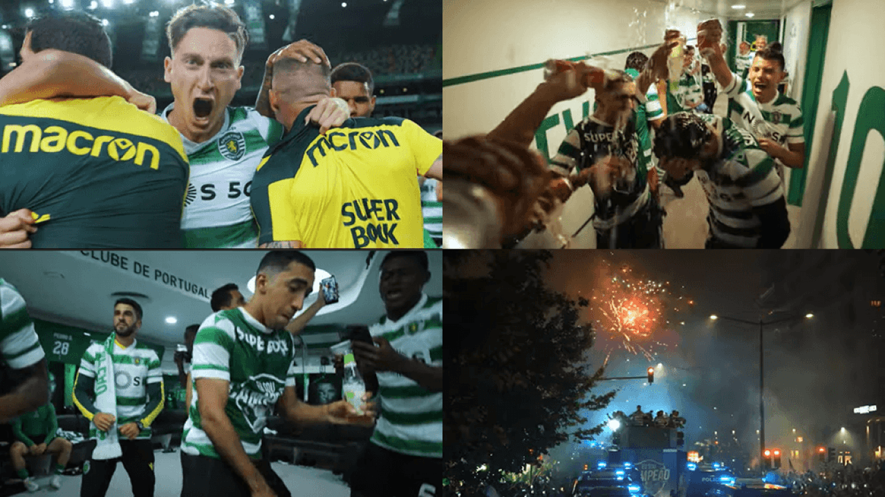 O épico vídeo do Backstage do Sporting campeão