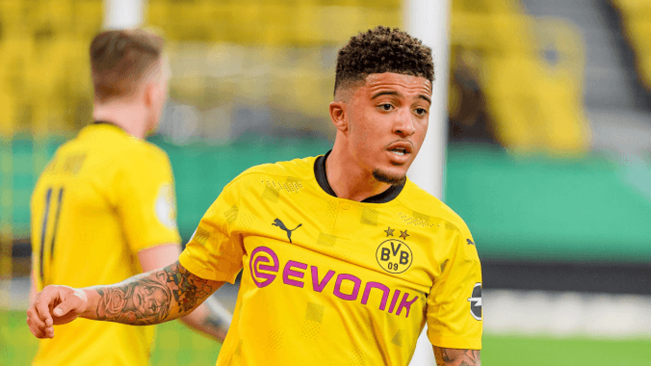 Vídeo: Jadon Sancho tomba adversário sem tocar na bola