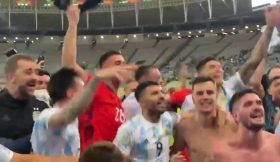 Vídeo: Grande gesto! De Paul quis provocar os brasileiros durante os festejos da Copa América mas Messi não deixou