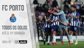 Benfica: Golos até à 11.ª jornada (Liga 2021/2022)