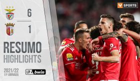 Highlights | Resumo: Benfica 6-1 SC Braga (Liga 21/22 #11)