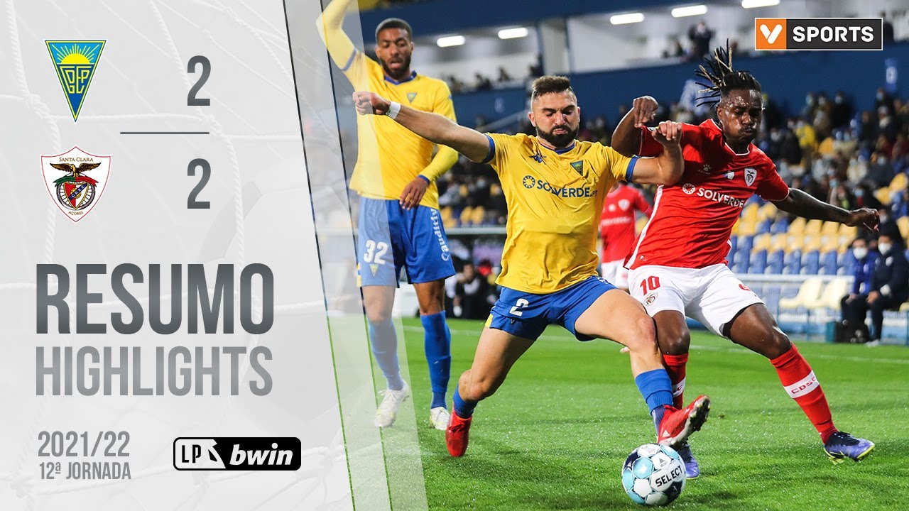 Highlights | Resumo: Estoril Praia 2-2 Santa Clara (Liga 21/22 #12)