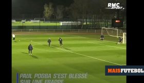 Vídeo: Pogba lesiona-se na seleção numa sessão de remates