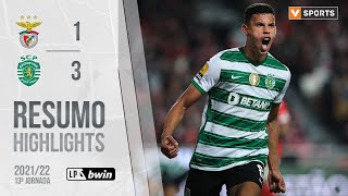 Highlights | Resumo: Benfica 1-3 Sporting (Liga 21/22 #13)