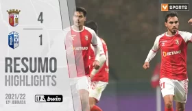 Highlights | Resumo: SC Braga 4-1 FC Vizela (Liga 21/22 #12)