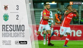 Highlights | Resumo: Santa Clara 3-2 Sporting (Liga 21/22 #17)