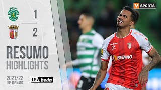 Highlights | Resumo: Sporting 1-2 SC Braga (Liga 21/22 #19)