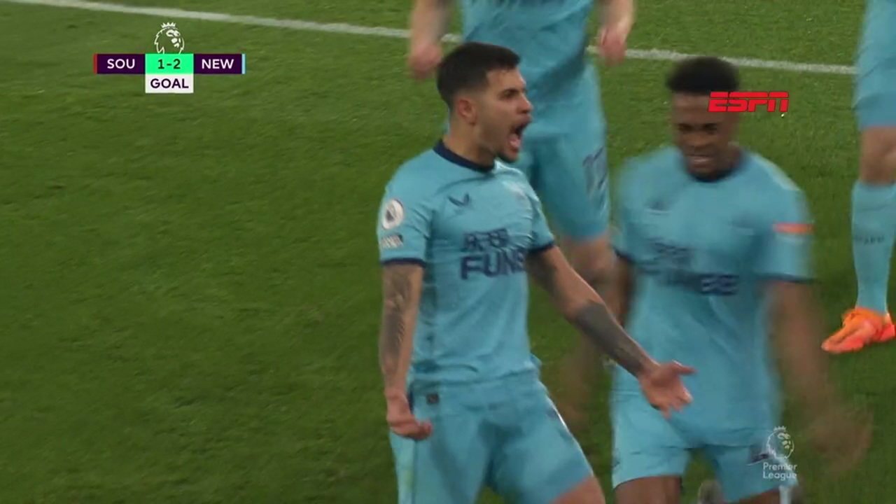 Vídeo: O inacreditável golo de Bruno Guimarães na estreia a titular pelo Newcastle