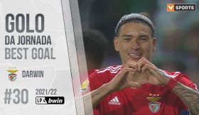 Golo da Jornada (Liga 21/22 #30): Darwin Núñez (Benfica)