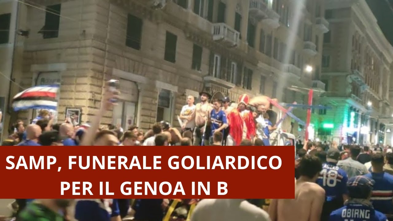 Vídeo: Adeptos da Sampdoria fizeram um cortejo fúnebre para assinalar a despromoção do Genoa à Serie B