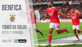 Benfica: Golos até à 7.ª jornada (Liga 2022/2023)