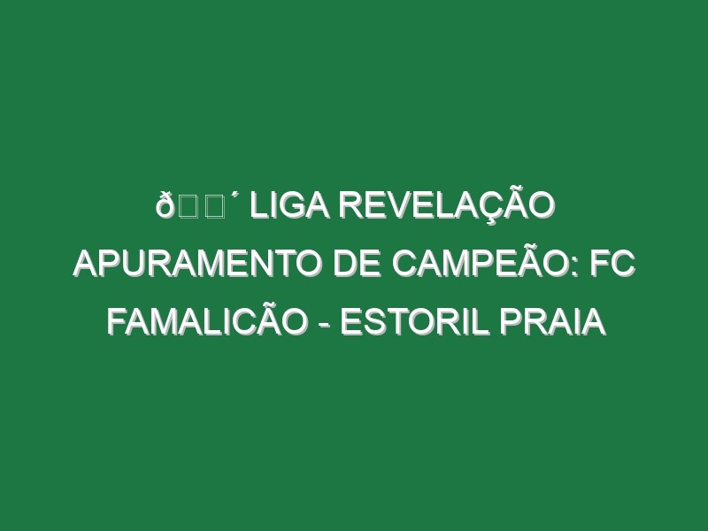 🔴 LIGA REVELAÇÃO APURAMENTO DE CAMPEÃO: FC FAMALICÃO – ESTORIL PRAIA