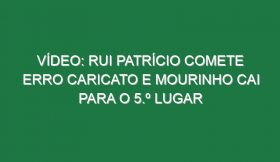 Vídeo: Rui Patrício comete erro caricato e Mourinho cai para o 5.º lugar