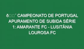 🔴 CAMPEONATO DE PORTUGAL APURAMENTO DE SUBIDA SÉRIE 1: AMARANTE FC – LUSITÂNIA LOUROSA FC