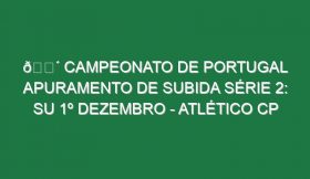 🔴 CAMPEONATO DE PORTUGAL APURAMENTO DE SUBIDA SÉRIE 2: SU 1º DEZEMBRO – ATLÉTICO CP