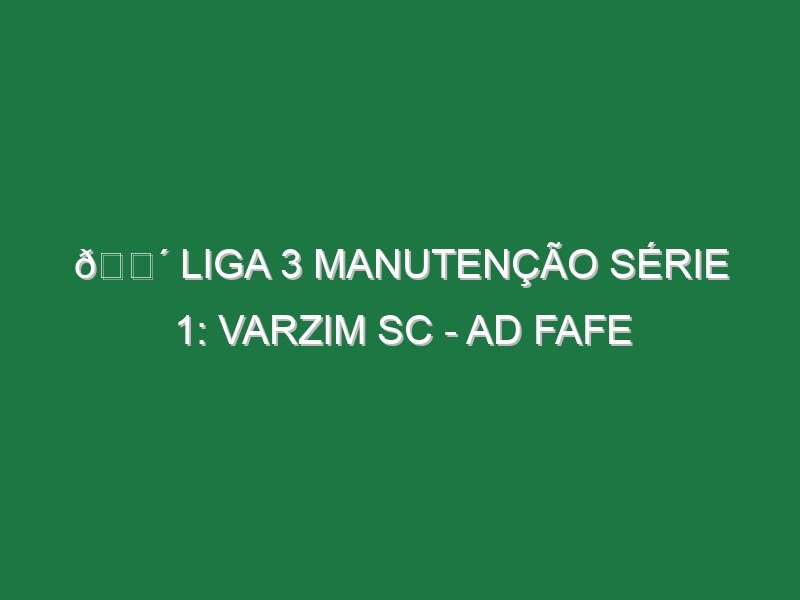 🔴 LIGA 3 MANUTENÇÃO SÉRIE 1: VARZIM SC – AD FAFE