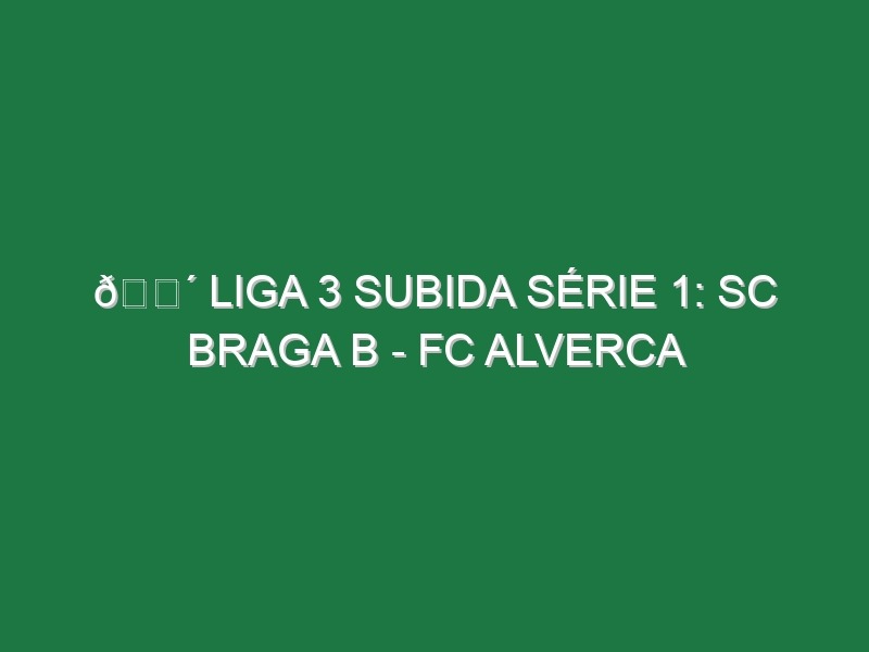 🔴 LIGA 3 SUBIDA SÉRIE 1: SC BRAGA B – FC ALVERCA