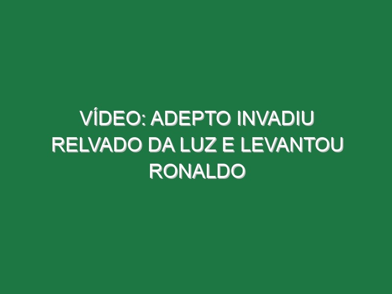 Vídeo: Adepto invadiu relvado da Luz e levantou Ronaldo