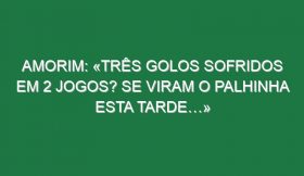 Amorim: «Três golos sofridos em 2 jogos? Se viram o Palhinha esta tarde…»