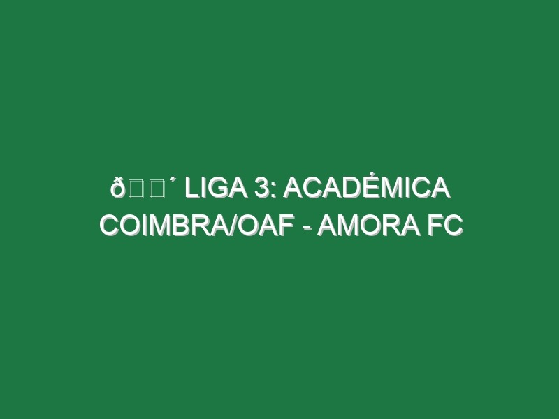 🔴 LIGA 3: ACADÉMICA COIMBRA/OAF – AMORA FC