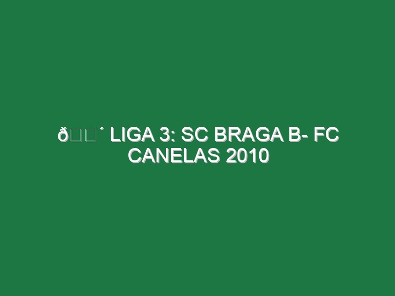 🔴 LIGA 3: SC BRAGA B- FC CANELAS 2010