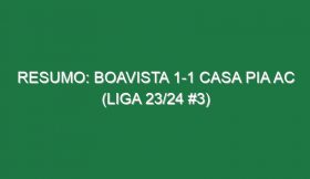 Resumo: Boavista 1-1 Casa Pia AC (Liga 23/24 #3)