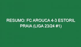 Resumo: FC Arouca 4-3 Estoril Praia (Liga 23/24 #1)