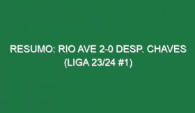 Resumo: Rio Ave 2-0 Desp. Chaves (Liga 23/24 #1)