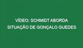 Vídeo: Schmidt aborda situação de Gonçalo Guedes