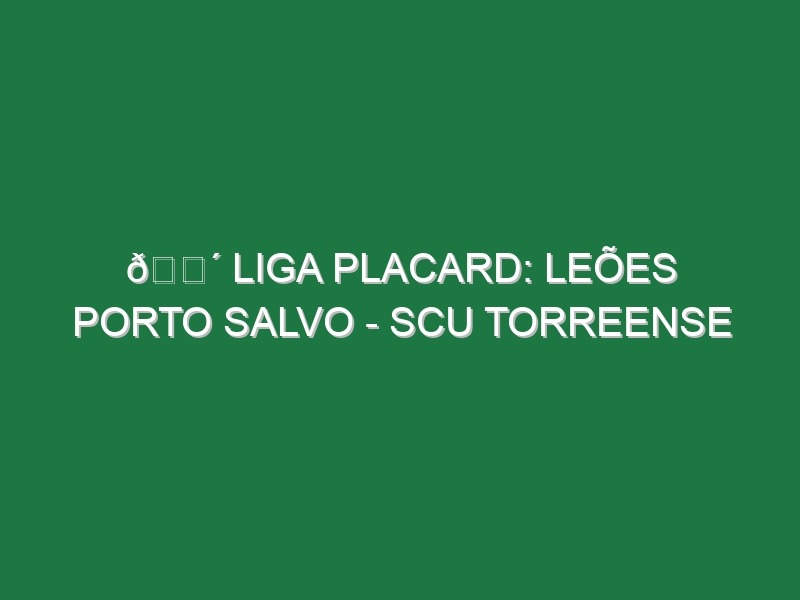 🔴 LIGA PLACARD: LEÕES PORTO SALVO – SCU TORREENSE