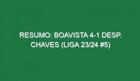 Resumo: Boavista 4-1 Desp. Chaves (Liga 23/24 #5)