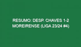 Resumo: Desp. Chaves 1-2 Moreirense (Liga 23/24 #4)