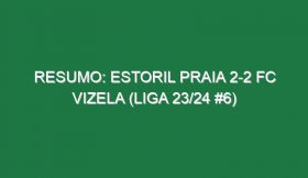 Resumo: Estoril Praia 2-2 FC Vizela (Liga 23/24 #6)