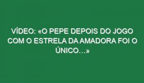 Vídeo: «O Pepe depois do jogo com o Estrela da Amadora foi o único…»