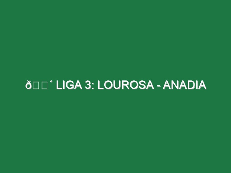 🔴 LIGA 3: LOUROSA – ANADIA