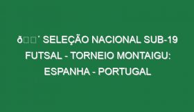 🔴 SELEÇÃO NACIONAL SUB-19 FUTSAL – TORNEIO MONTAIGU: ESPANHA – PORTUGAL